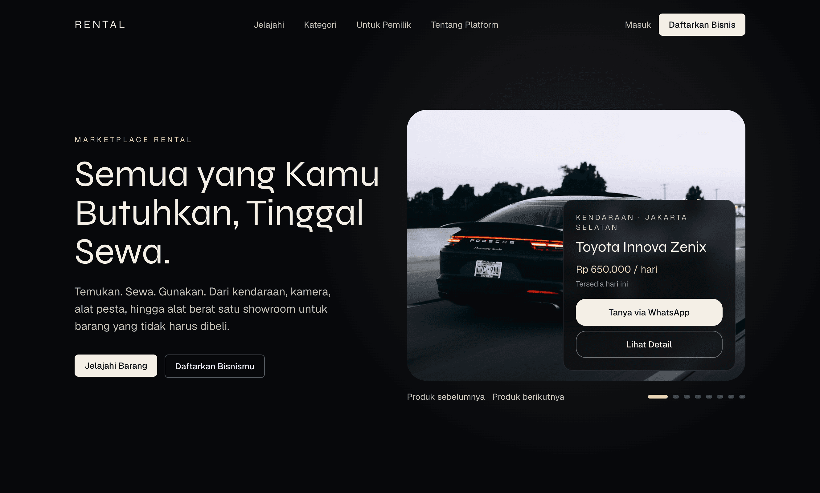 Rent All product screenshot
