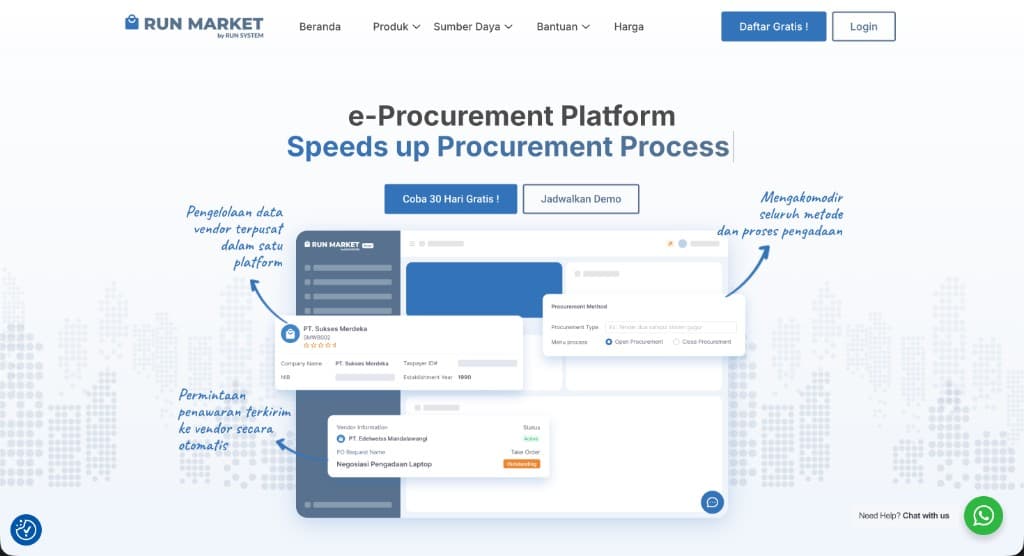RUN Market & Enterprise ERP product screenshot
